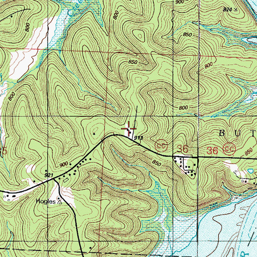 Topographic Map of Star School (historical), MO