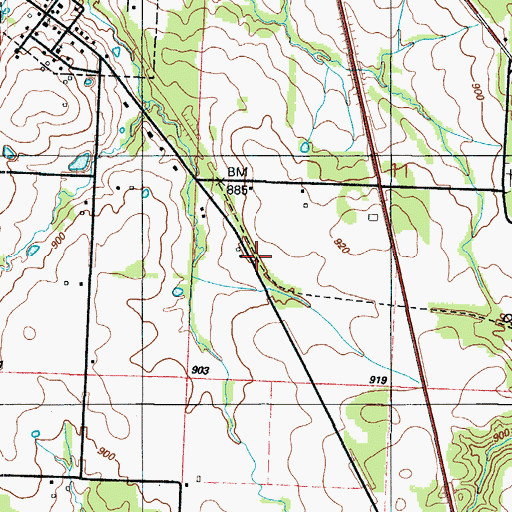 Topographic Map of Tracy, MO