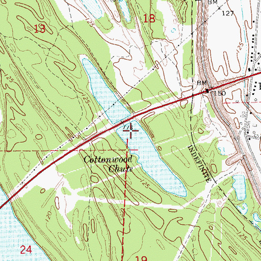 Topographic Map of Cottonwood Chute, AR