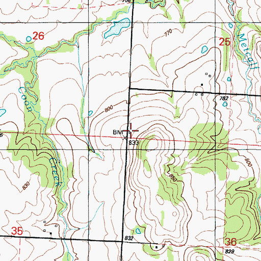 Topographic Map of Virginia School (historical), MO