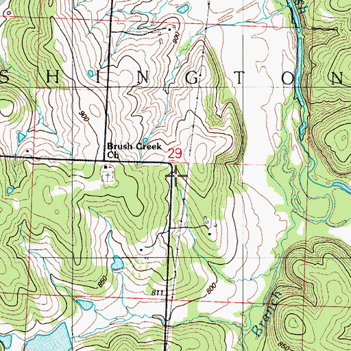 Topographic Map of Witt School (historical), MO