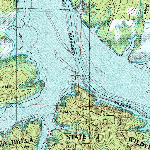 Topographic Map of Wright Creek, MO