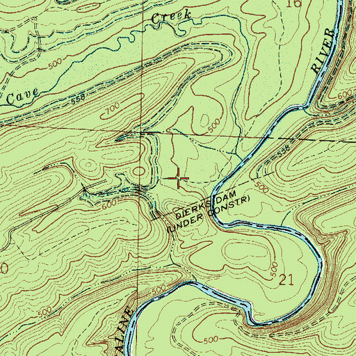 Topographic Map of Dierks Lake, AR