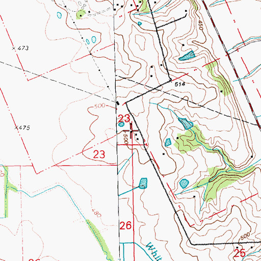 Topographic Map of Hayden School (historical), MO