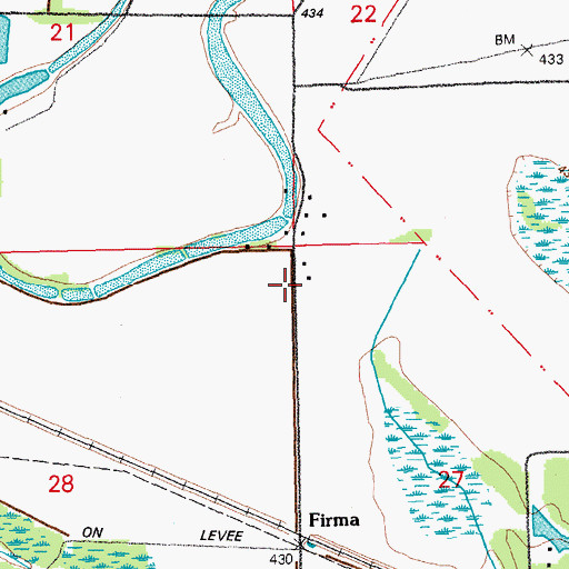 Topographic Map of Maple School (historical), MO