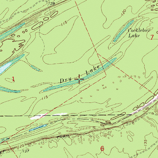 Topographic Map of Dry Lake, AR
