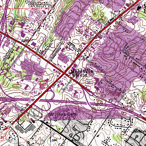 Topographic Map of Ritz Center, MO