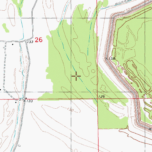 Topographic Map of Duck Lake, AR