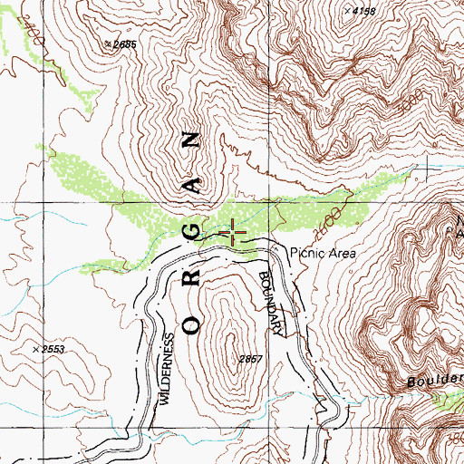 Topographic Map of Arch Canyon, AZ
