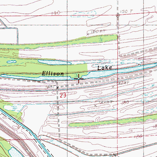 Topographic Map of Ellison Lake, AR