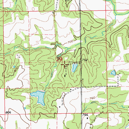 Topographic Map of Doeblin School (historical), MO