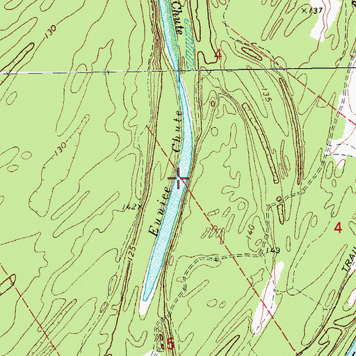 Topographic Map of Eunice Chute, AR