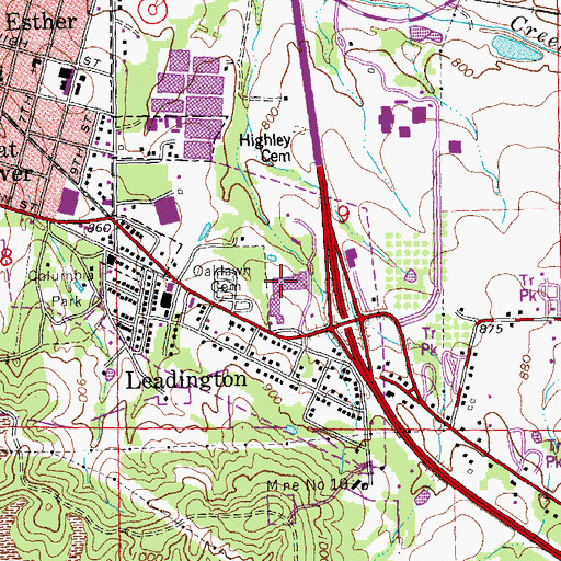 Topographic Map of Saint Francois Plaza, MO