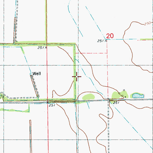 Topographic Map of Farmers Lake, AR