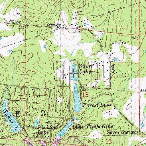 Topographic Map of Silver Lake, MO