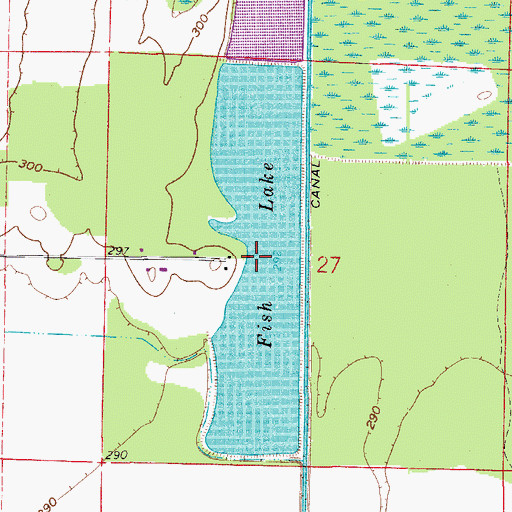 Topographic Map of Fish Lake, AR