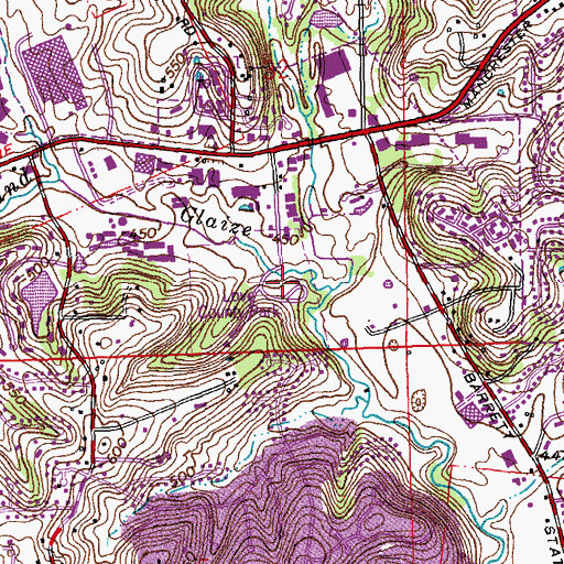 Topographic Map of Love Park, MO