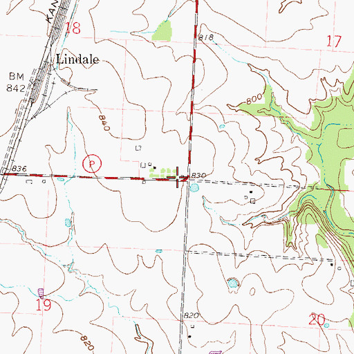 Topographic Map of Marryfield School (historical), MO