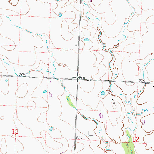 Topographic Map of Centenial School (historical), MO