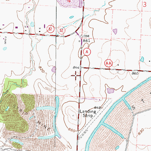 Topographic Map of Shoe School (historical), MO