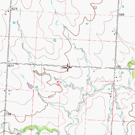 Topographic Map of White Hall School (historical), MO