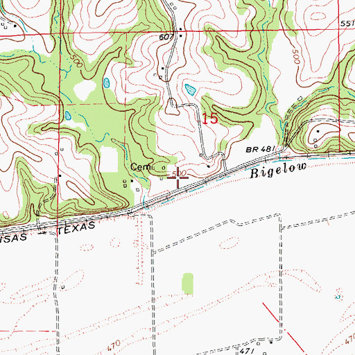 Topographic Map of Dartmound (historical), MO