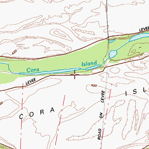 Topographic Map of Bradshaw Island (historical), MO