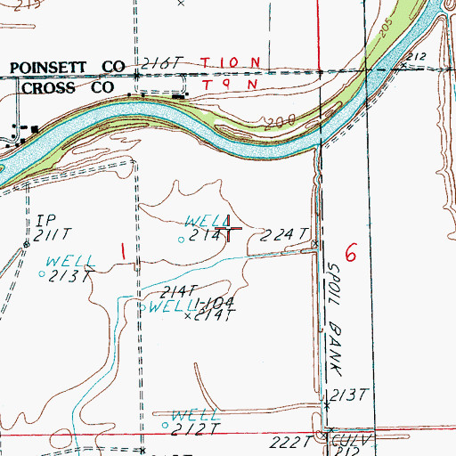 Topographic Map of Harris Pond, AR