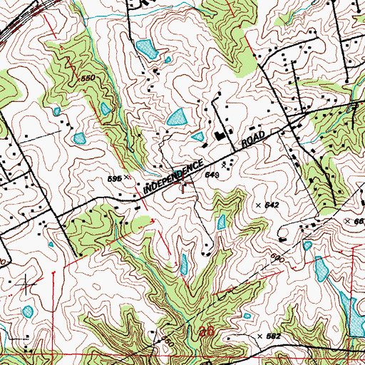 Topographic Map of Independence School (historical), MO