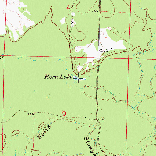 Topographic Map of Horn Lake, AR