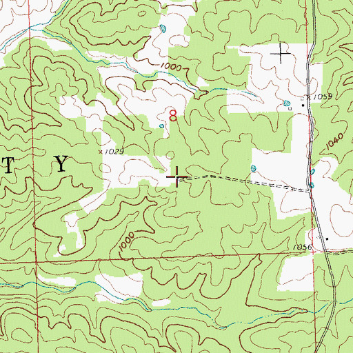 Topographic Map of Rockwood School, MO