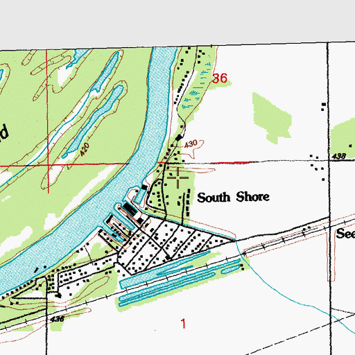Topographic Map of River Road Park, MO