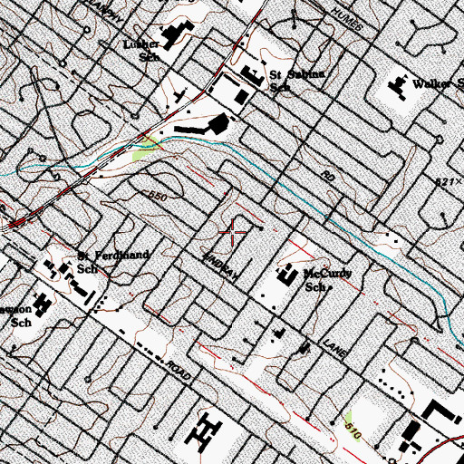 Topographic Map of Common Field of Saint Ferdinand (historical), MO