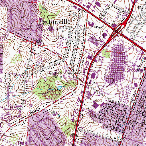 Topographic Map of Fee Fee Church (historical), MO
