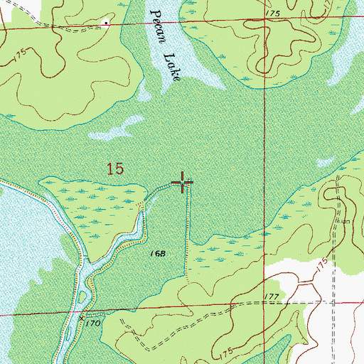 Topographic Map of Jacobs Lake, AR