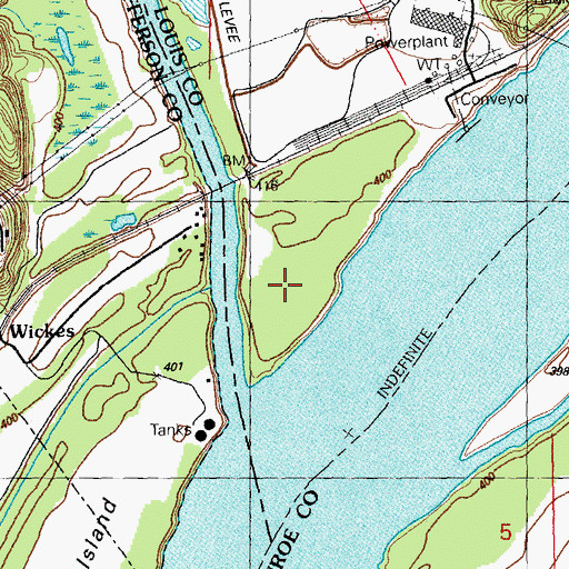 Topographic Map of Point (historical), MO