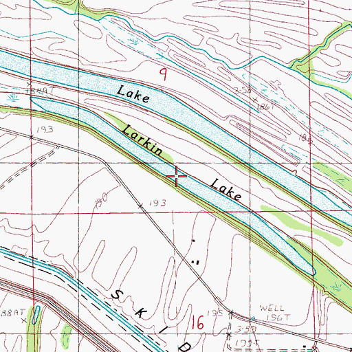 Topographic Map of Larkin Lake, AR