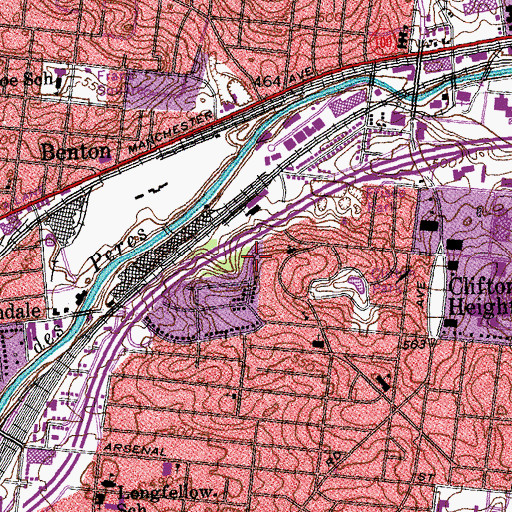 Topographic Map of Gratiots League Square (historical), MO