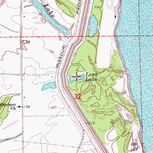 Topographic Map of Long Lake, AR