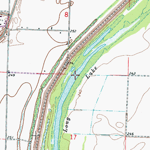 Topographic Map of Long Lake, AR