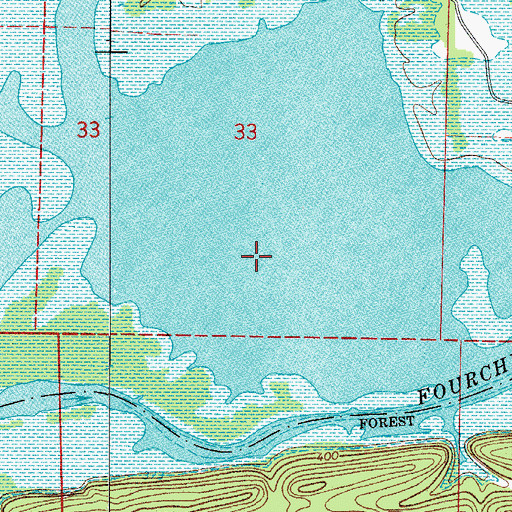 Topographic Map of Nimrod Lake, AR