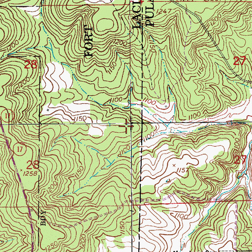 Topographic Map of Osage Gasconade Hills, MO