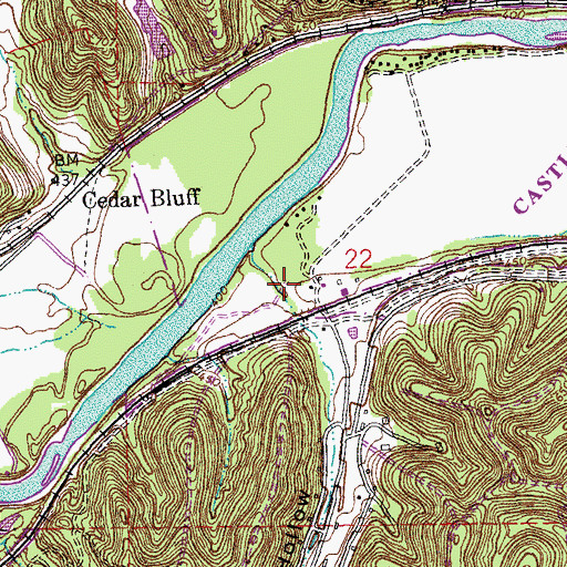 Topographic Map of Minke, MO