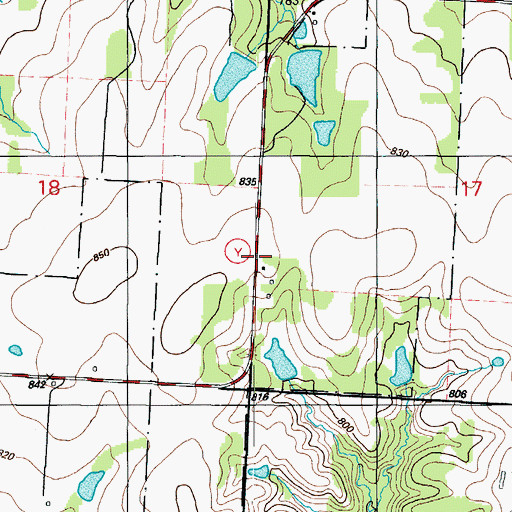 Topographic Map of Donia, MO