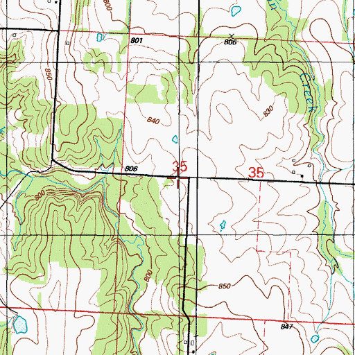 Topographic Map of Ebb (historical), MO