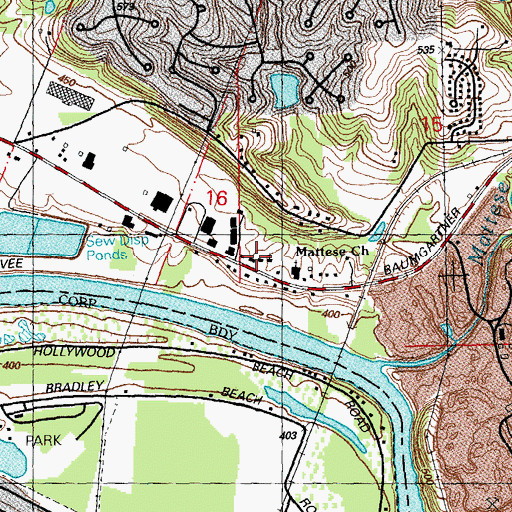 Topographic Map of Kingdom Hall, MO