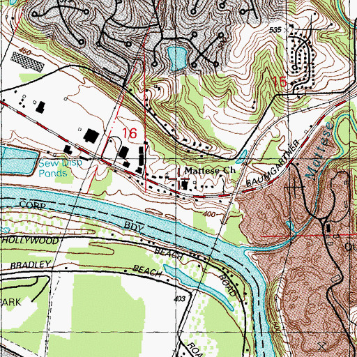 Topographic Map of Mattese Church, MO