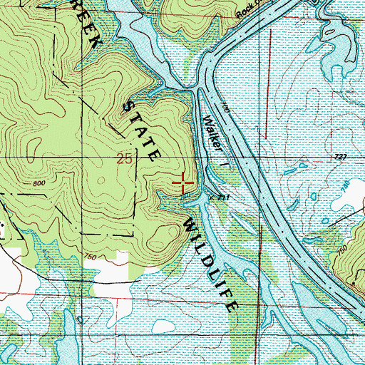 Topographic Map of Turkey Creek State Wildlife Area, MO