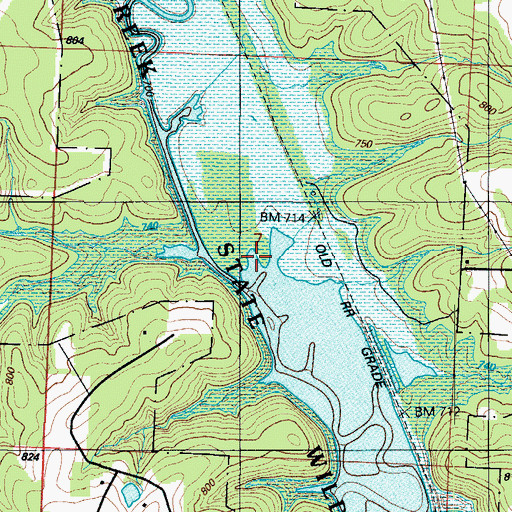 Topographic Map of Gallinipper Creek State Wildlife Area, MO