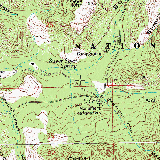 Topographic Map of Madrone Canyon, AZ